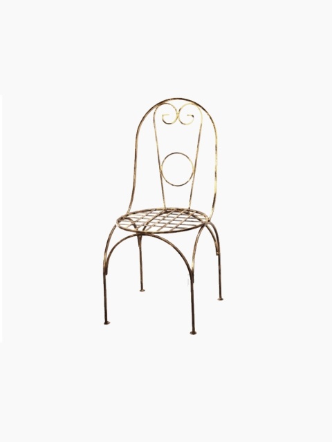 Gartenstuhl aus geschmiedetem Metall