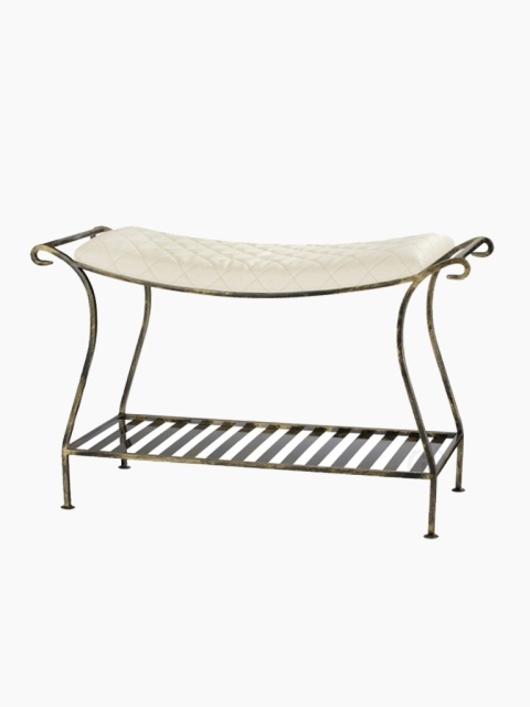 Stilvolle geschmiedete Bank