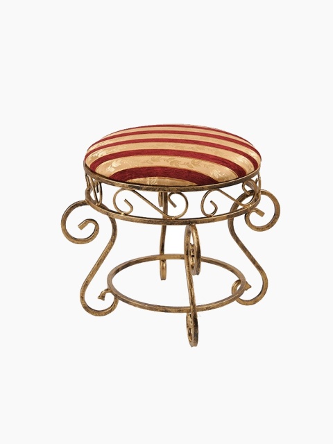 Stylischer Schmiedeeisentaboret, Metallpuff