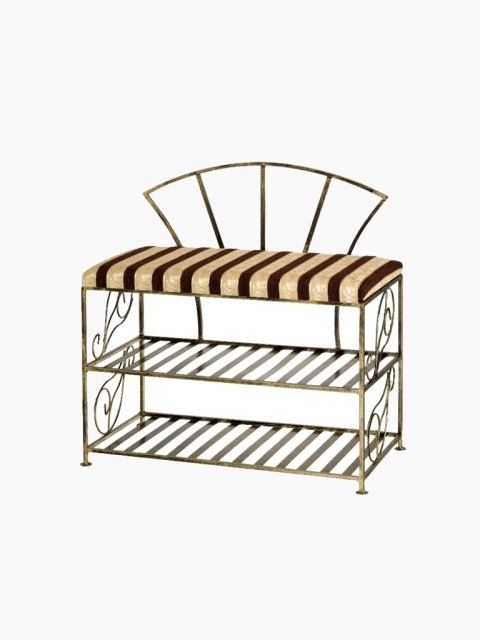 metalowa ławka na buty do przedpokoju