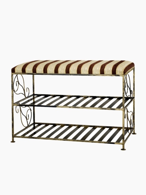Metalowa ławka na buty z siedzeniem