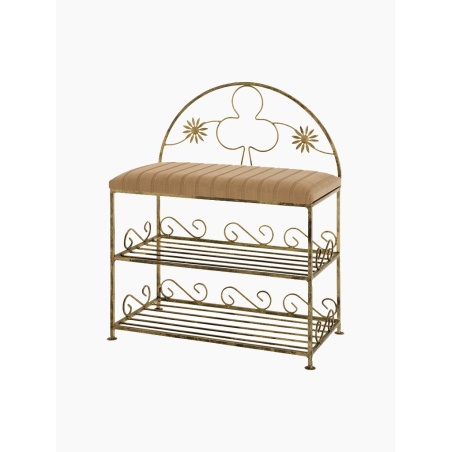 Kovová lavička na obuv, skrinka na topánky