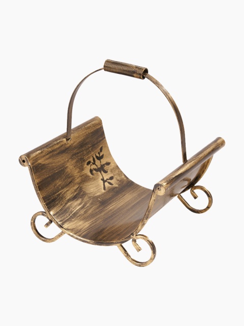 Metallkorb für Kaminholz mit Griff