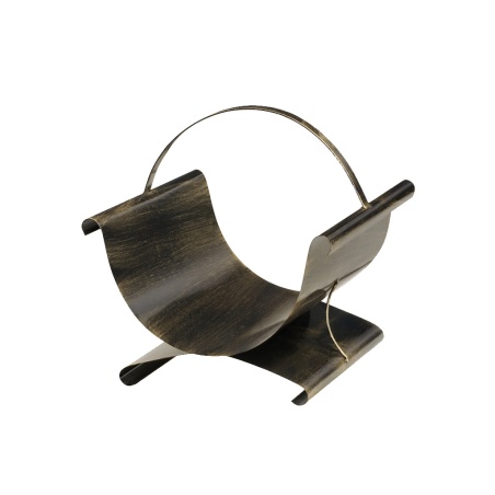 Metalowy kosz na drewno kominkowe