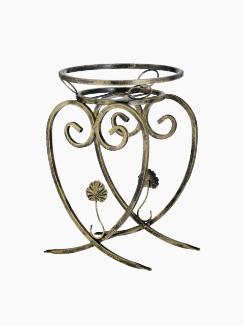 Metalowy kwietnik serce, stylowy stojak na kwiata