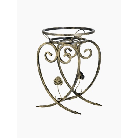 Metalowy kwietnik serce, stylowy stojak na kwiata