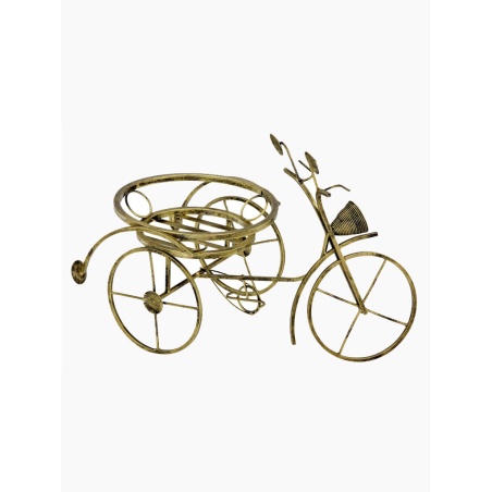 Malý kvetináč bicykel, kovový stojan na kvety