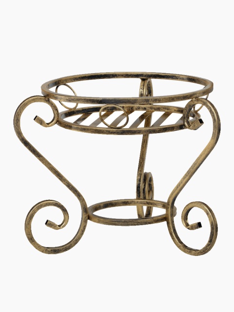 Goldener Metall-Blumenständer für Pflanztöpfe