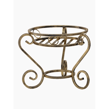 Zlatý kovový stojan na kvetináč