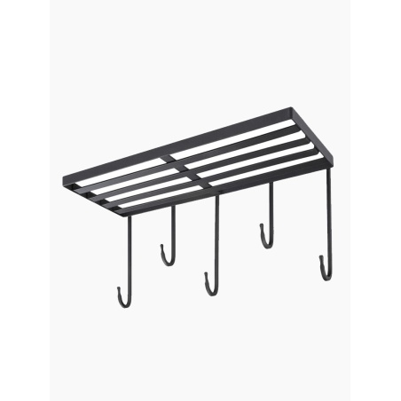 Minimalistischer Hängender Kleiderhaken, Schwarz