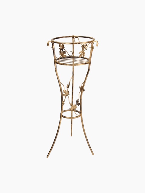 Štýlový zlatý kvetináč, kovový