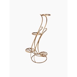 Patynowany złoty kwietnik, stojak na kwiaty