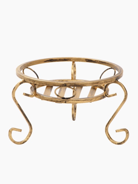 Goldener, kleiner geschmiedeter Blumenständer