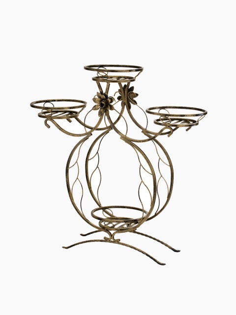 Ornamentaler, stilisierter Blumenständer - Metallständer für 4 Blumen