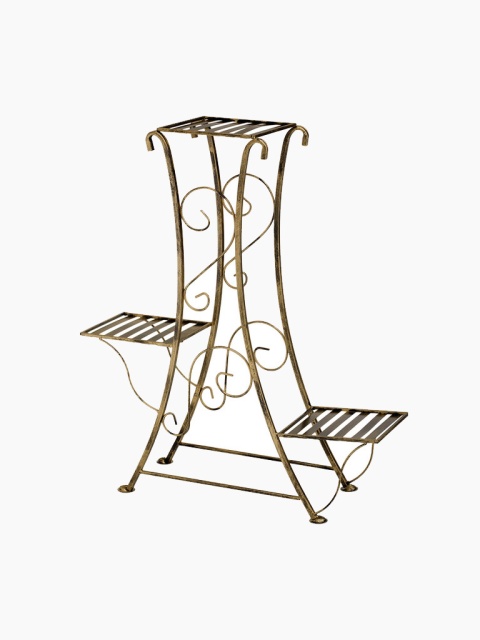 Zlatý stojan na kvety, štýlový kvetináč