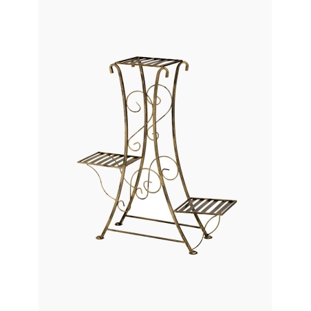 Dreifacher Blumenständer – stilvoller, metallener Pflanzenhalter