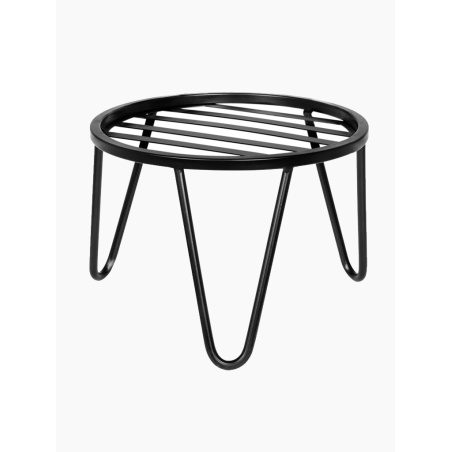 Čierny kovový kvetináč