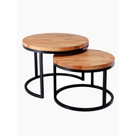 Set aus Tischen mit dicker Platte, Loft-Stil