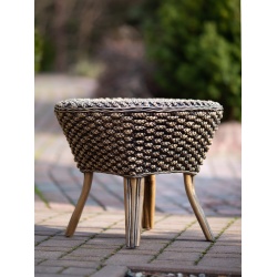 Stolik rattanowy, stół okrągły, stylowy, do domu i ogrodu