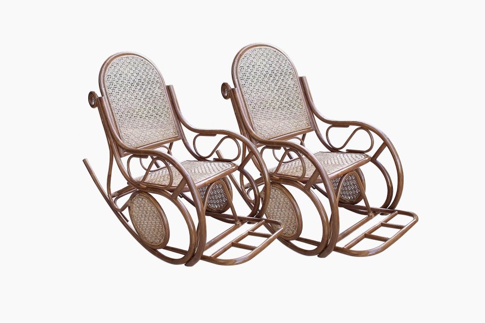 Fotele bujane z rattanu naturalnego