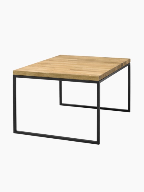 Stolík s hrubou dubovou drevenou doskou