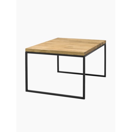 Stolík s hrubou dubovou drevenou doskou