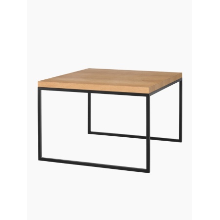 Czarny stolik loft, metal i drewno