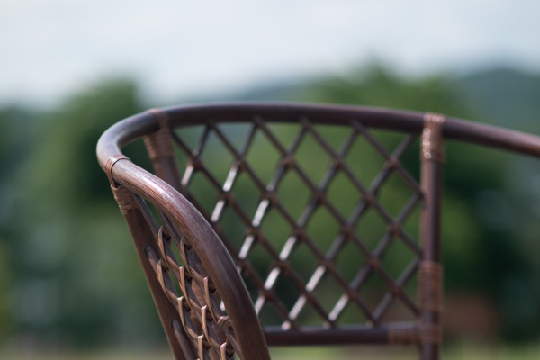 Garten-Rattanmöbel - Set aus natürlichem Rattan