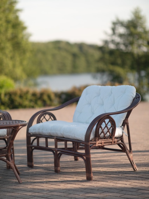 Ławka ogrodowa, sofa rattanowa naturalna