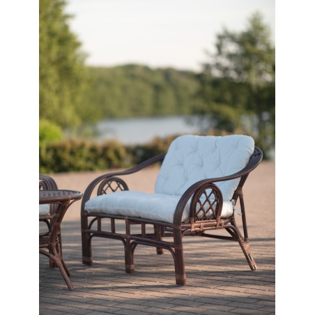 Gartenbank, natürliche Rattansofa