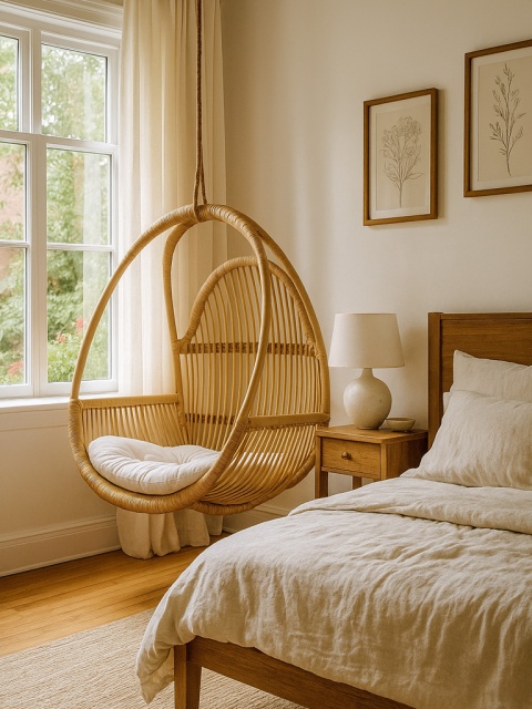 Hängesessel aus Rattan