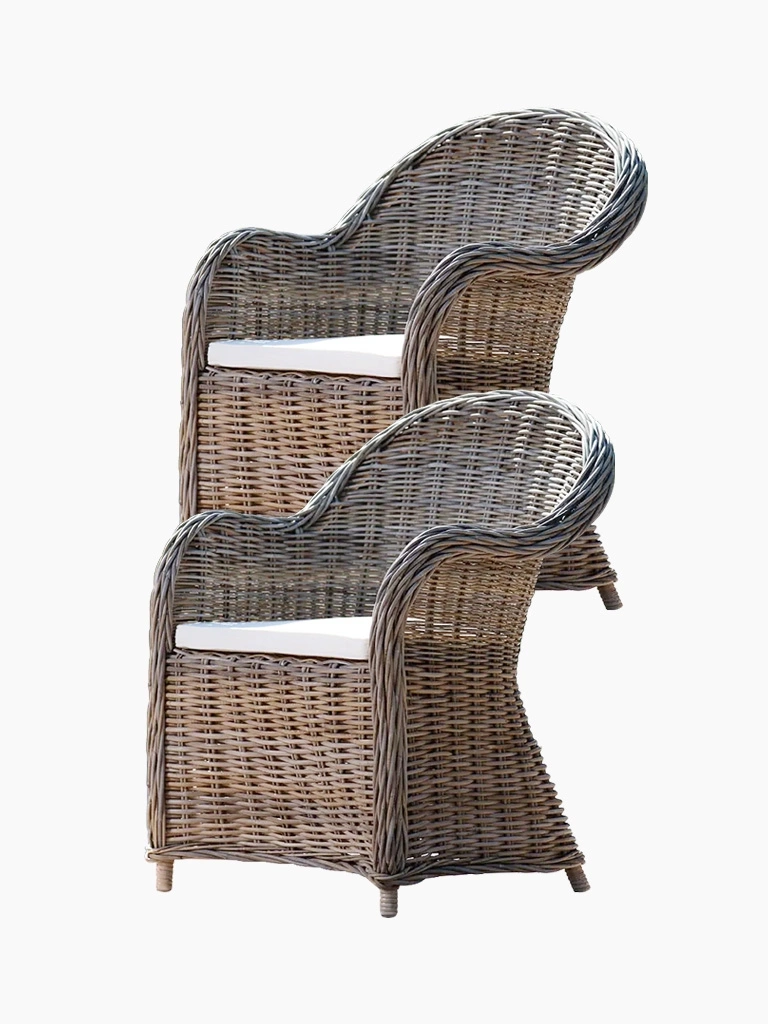 Schöne Rattansessel, rustikal und natürlich, für Haus und Garten - Rosto