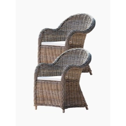 Schöne Rattansessel, rustikal und natürlich, für Haus und Garten - Rosto