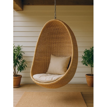 Geflochtener Hängesessel aus Rattan
