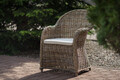 Fotel rattanowy w odcieniach ciepłej szarości - Rosto 