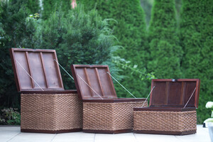 Komplet skrzyń stylowych, orientalnych - kufry naturalne m40