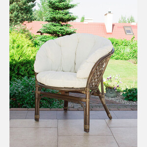 Ogrodowy fotel krzesło z rattanu naturalnego m06f