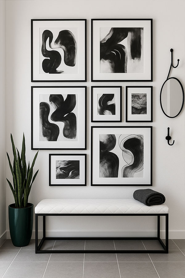 czarna ławka industrialna z metalu