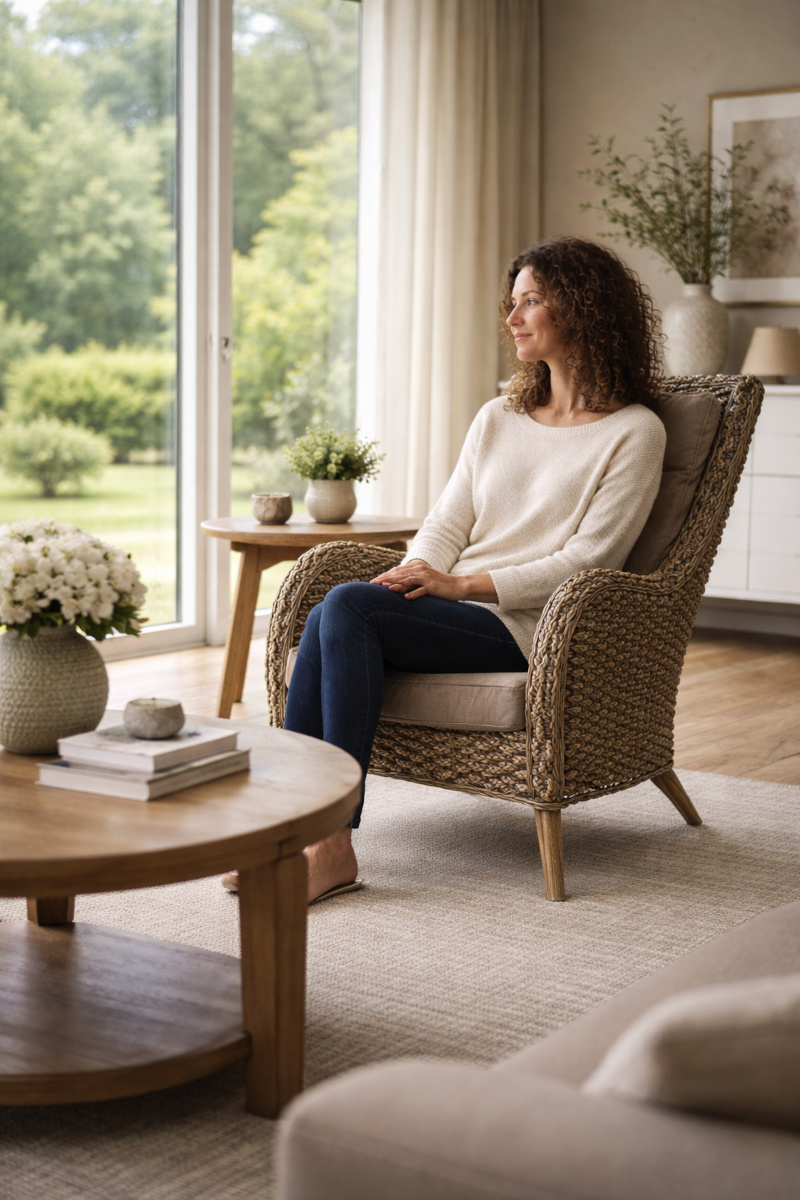 fotel rattanowy haicynt wodny w domu