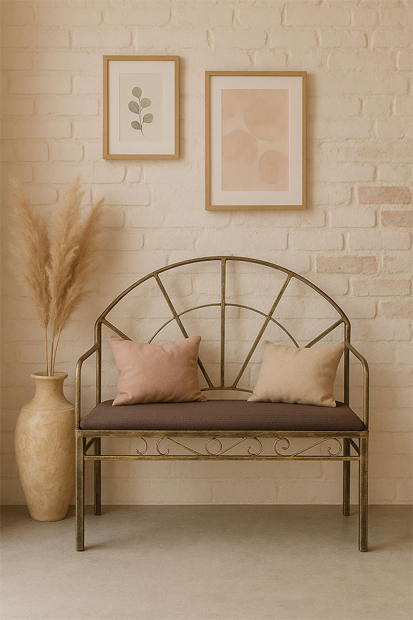 stylowa ławka kuta metalowa antyczna