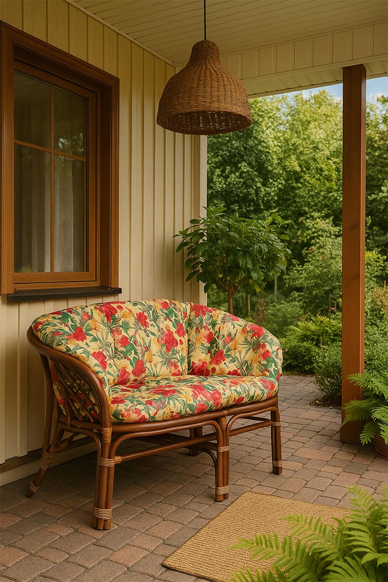 dwuosobowa sofa ogrodowa rattanowa