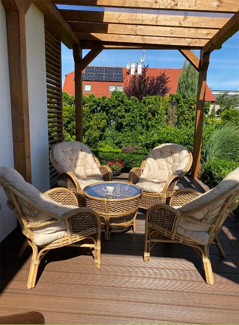 meble fotele rattanowe na taras