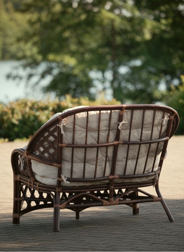 Sofa ogrodowa rattanowa z poduszkami