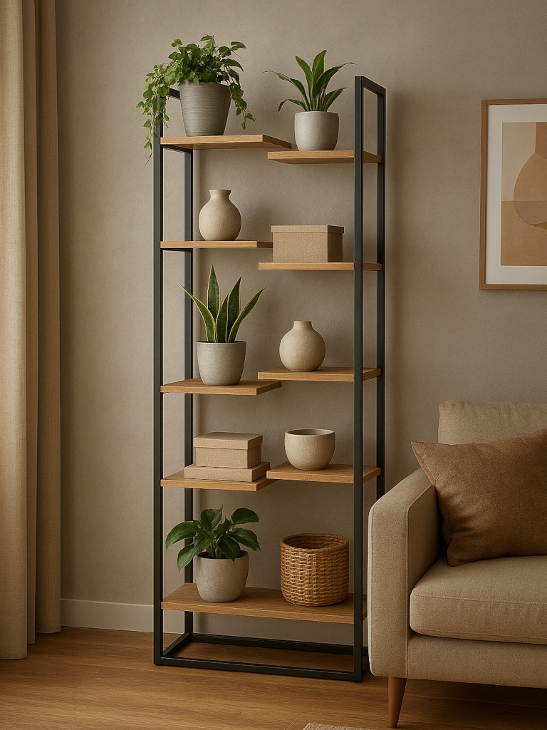 vysoký loftový kovový stojan na kvety