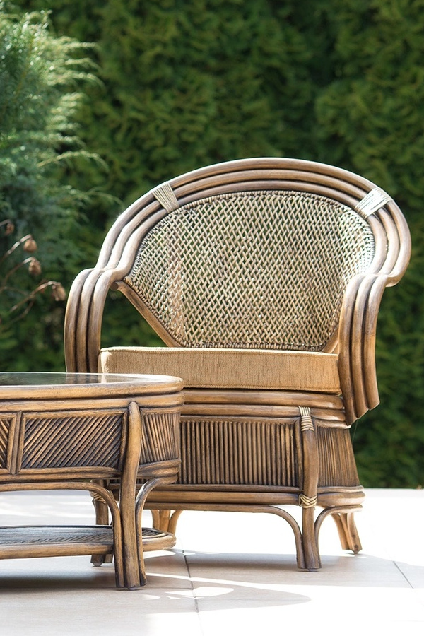 Meble Boho z rattanu