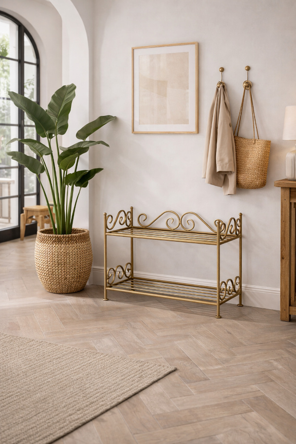 stylowa szafka na obuwie metalowa kuta