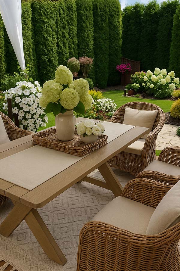 Śliczne fotele rattanowe, rustykalne i naturalne, dom ogród