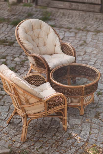 Meble rattanowe naturalne, zestaw do domu i ogrodu, rattan naturalny