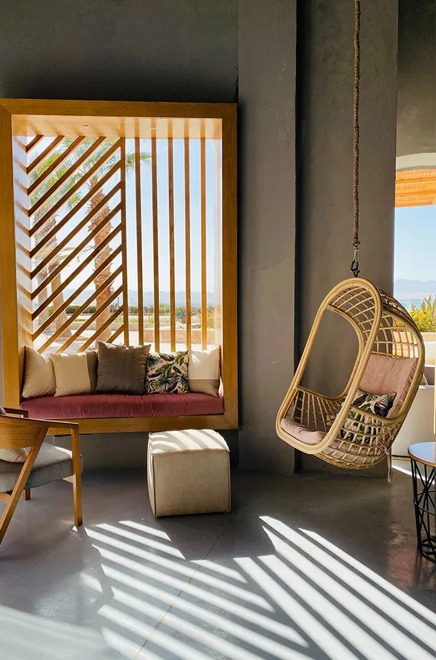 Hängesessel aus Rattan