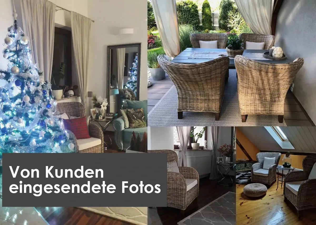 Großer Rattanstuhl Haus Garten